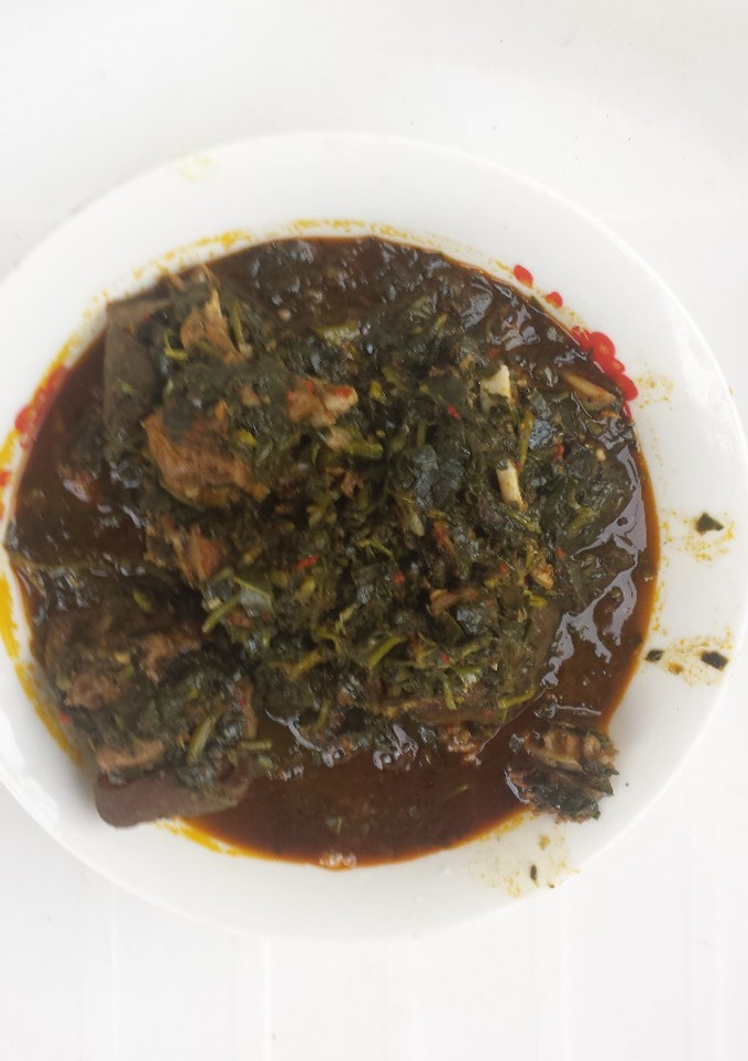 A picture of Afang soup.