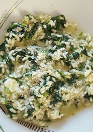 Spenótos-fetás rizottó recept fotója