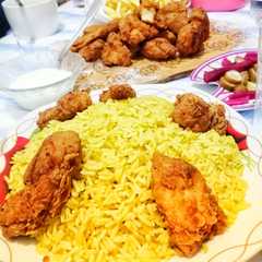 ارز اصفر الي بيجي مع لكرسبي-レシピのメイン写真