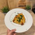 Triangles fourrés au Lardons et à la Mimolette