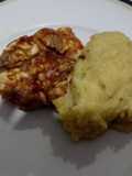 Purê de Batata Doce com Bacon e Alho Frito (r. Própria)