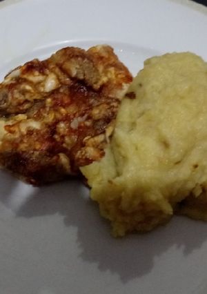 Foto de Purê de Batata Doce com Bacon e Alho Frito (r. Própria)