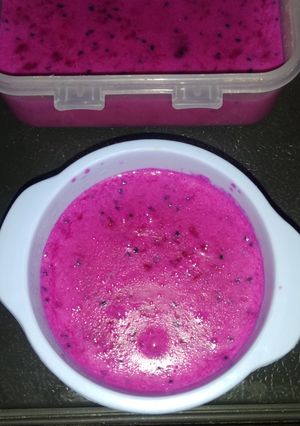 Foto resep Puding buah naga