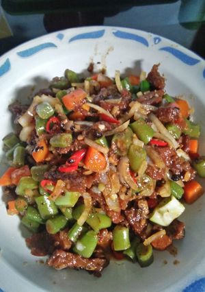 Foto resep Sapi lada hitam mix sayuran