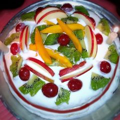 A picture of Fresh fruit cake.