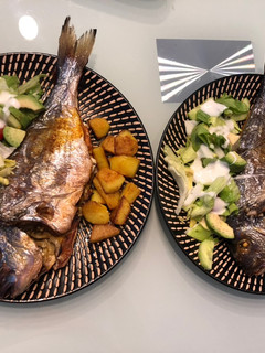 عکسی از دستور ماهی رژیمی داخل فر