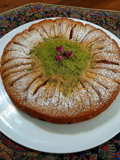 عکسی از دستور کیک پای سیب و کشمش