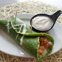 A picture of Spinach Chickpea Crepe.