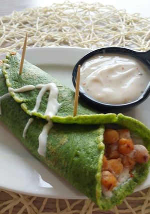 A picture of Spinach Chickpea Crepe.