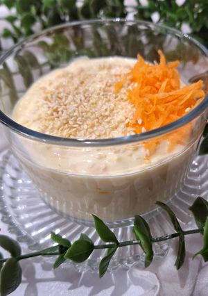 عکسی از دستور دیپ ماست و‌هویج(ماست چکیده طعم دار)😋