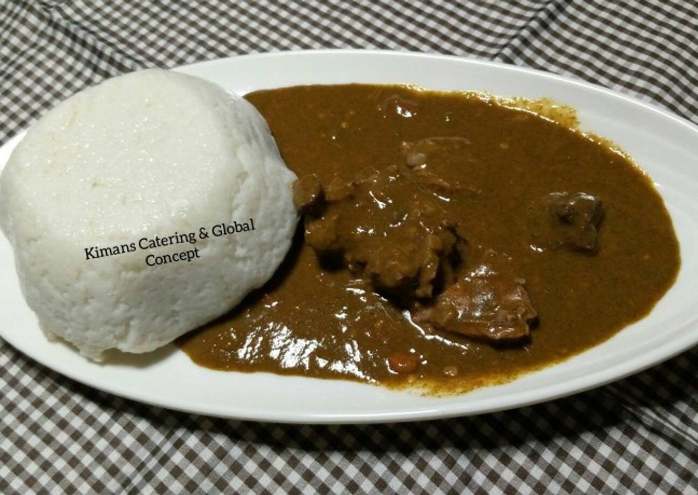 Swallow(tuwon masara)with boabab soup(miyan kuka)