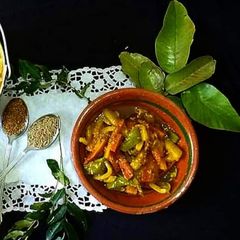 A picture of Gajar Mooli Hari mirch Achaar..