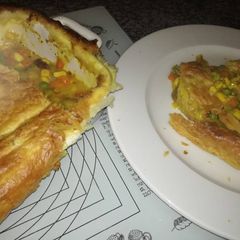 A picture of Vegan pot pie.