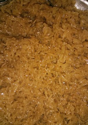 A picture of Jaggery rice.