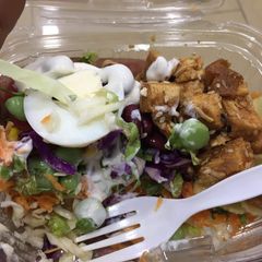 A picture of Salad with chicken.