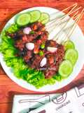 850. Sate Jamur Tiram Jeruk Limau Favorit (Pedes, Manis, Asam)