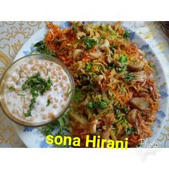 A picture of Tiranga pulav.