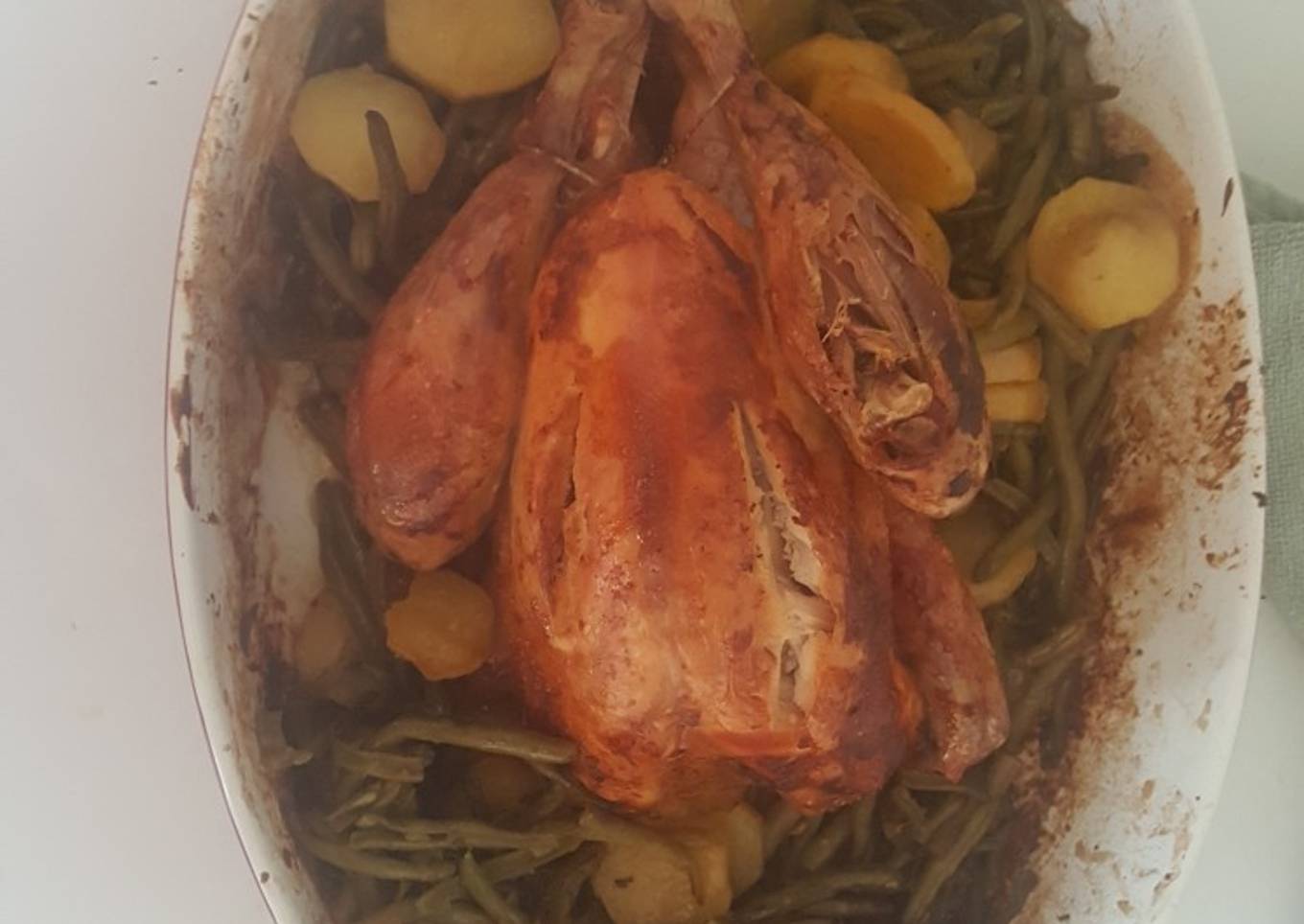 Poulet haricots verts pomme de terre