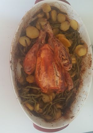 Une photo de Poulet haricots verts pomme de terre