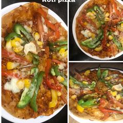 A picture of Roti pizza on tawa.