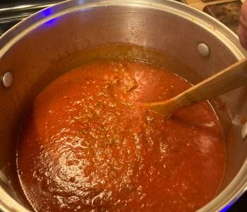 Fresh, Making Recipe Tomato Sauce with Meat Yummy