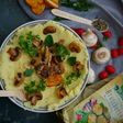 بطاطا مسلوقة بالفطر
