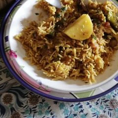 A picture of Potato Pulao.
