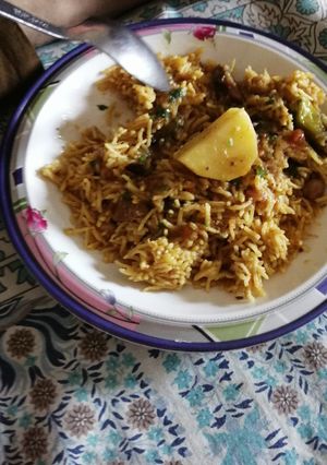 A picture of Potato Pulao.