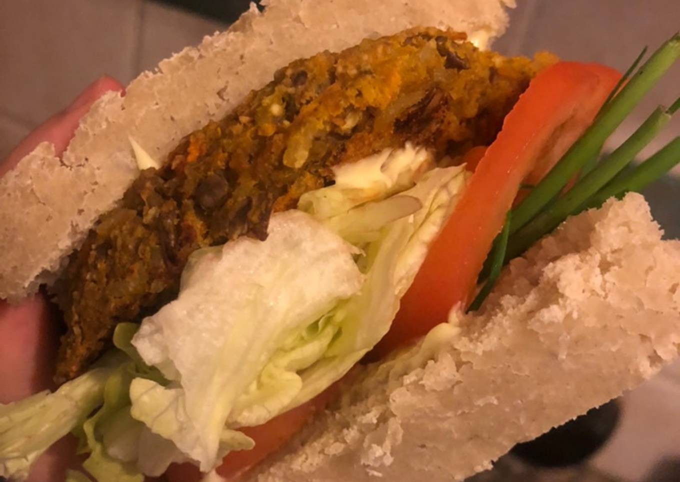 Hamburguesa de lentejas, arroz y calabaza 🎃💪🏻