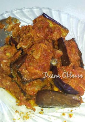 Foto resep Balado Terong & Udang papay