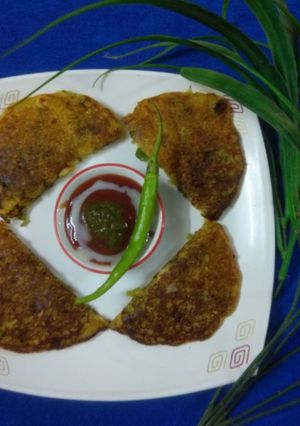 A picture of Mix Veggies Chilla.