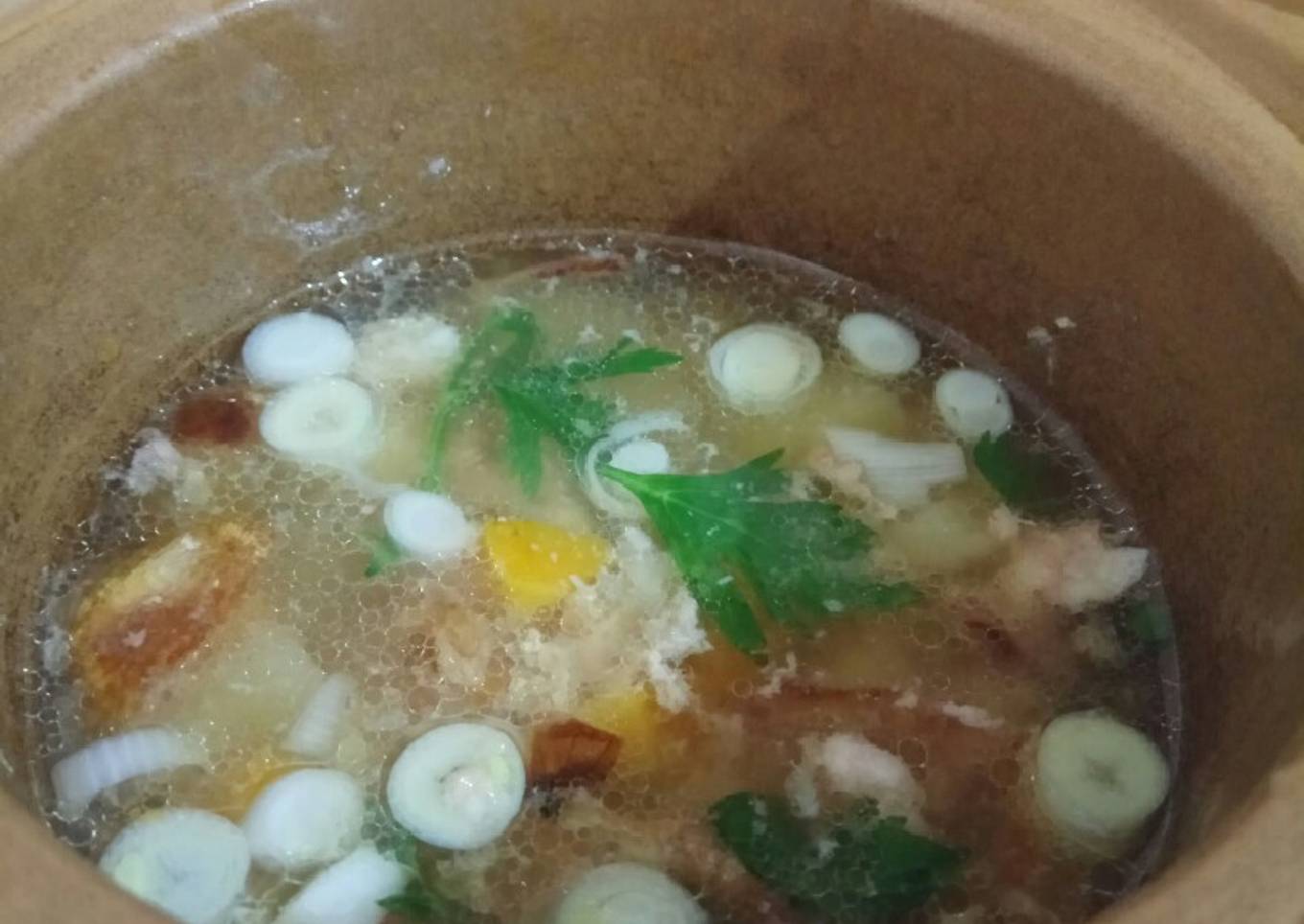 Sup daging Babi slow cooker
