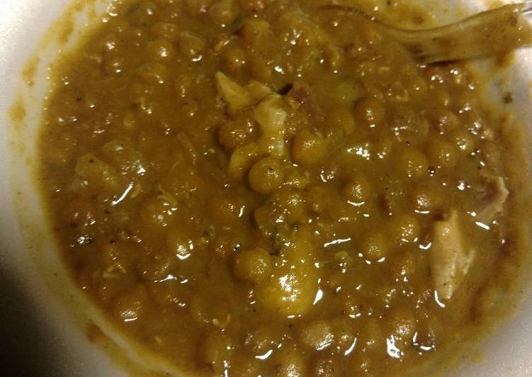 Steps to Prepare Perfect Crock-Pot Coconut Chicken Curry W/ Lentils
