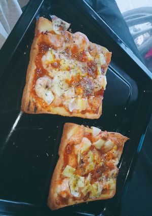 Foto resep Pizza seafood roti tawar