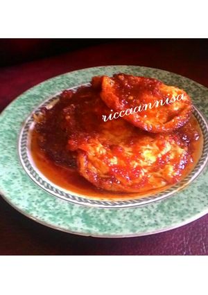 Foto resep Telor ceplok bumbu pedas manis
