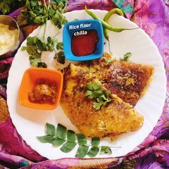RICE Flour Chilla 😋 (crispy rice flour chilla 😋) A picture of RICE Flour Chilla 😋 (crispy rice flour chilla 😋).