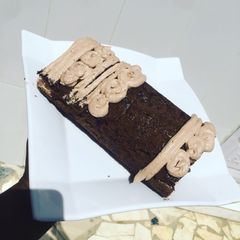 Chocolate Swiss roll cake A picture of Chocolate Swiss roll cake.