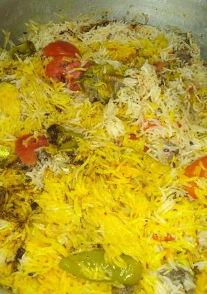 A picture of Mutton yakhni pulao.