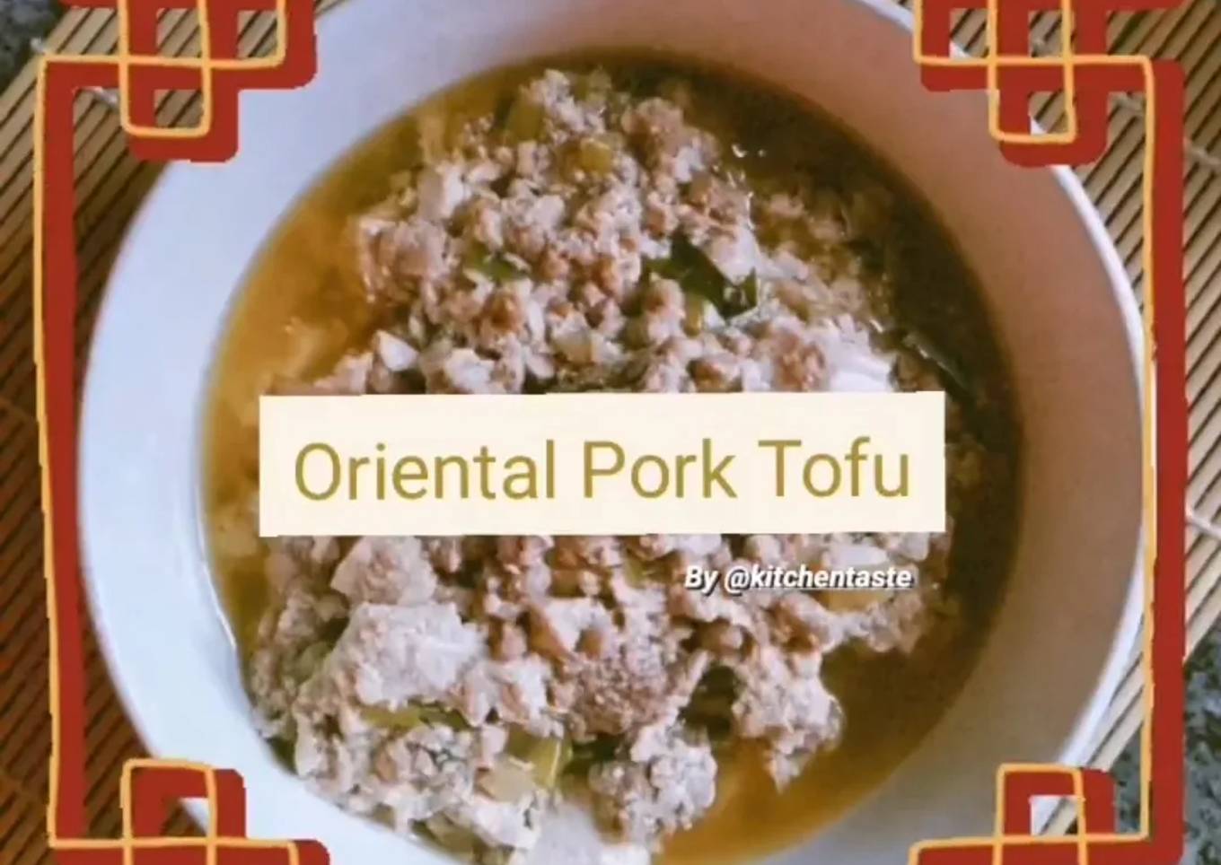 Oriental pork tofu