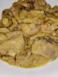 Lomo de cerdo a la cerveza con champiñones