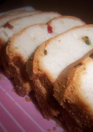A picture of Homemade Tutti Frutti Cake.