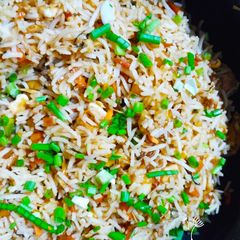 Veg fried rice A picture of Veg fried rice.