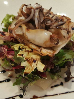 Una foto de Ensalada de calamar y cebolla