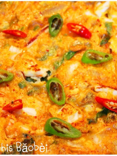 韓式泡菜海鮮煎餅食譜김치해물파전(Kimchi Haemul Pajeon) 的食譜成品照片