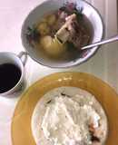 Caldo de costilla con arepa OCAÑERA