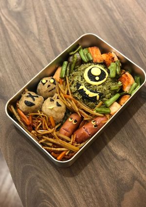 大眼仔便當（萬聖節） 的食譜成品照片