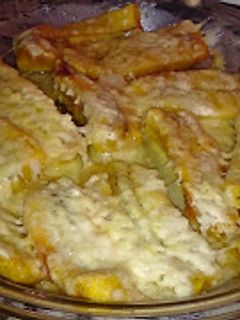 Una foto de Plátanos con queso al microondas