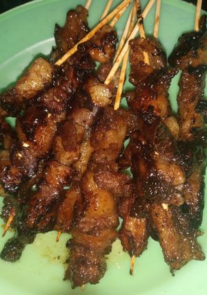 Foto resep Sate lemak + hati sapi simple