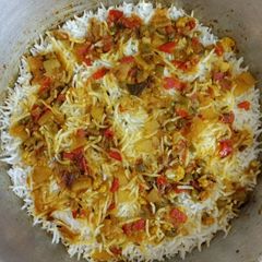 A picture of Veg dum biryani.