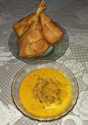 Foto resep Sayur ketupat labu siam kuah susu